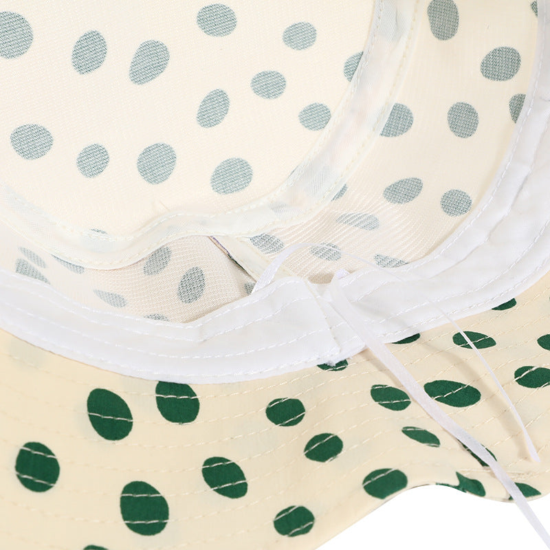 Venta al por mayor Sombrero de pescador de algodón con lunares para niños