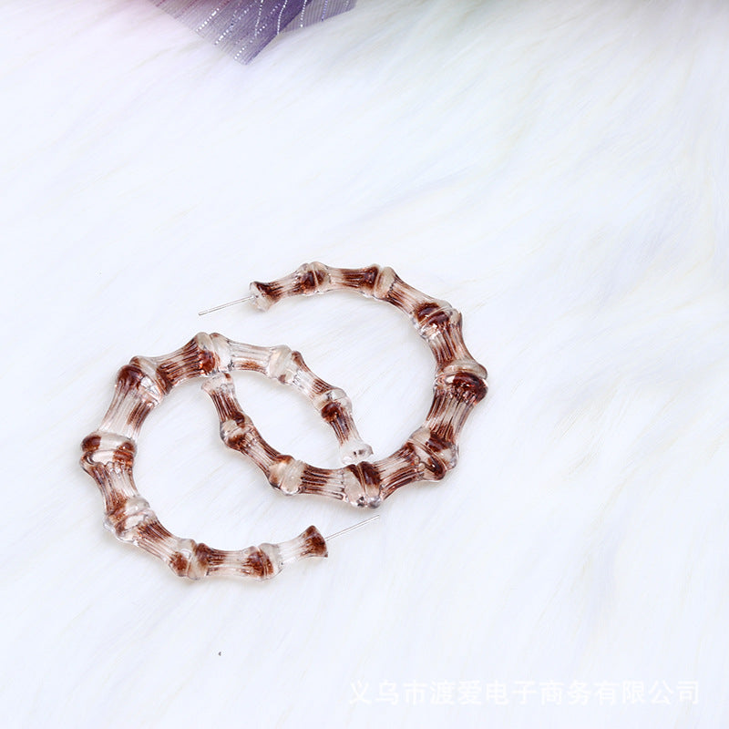 Wholesale Leopard Slub Acrylic Ear Studs