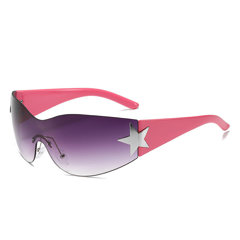 Wholesale PC Y2K Pentagram One-piece Sunglasses