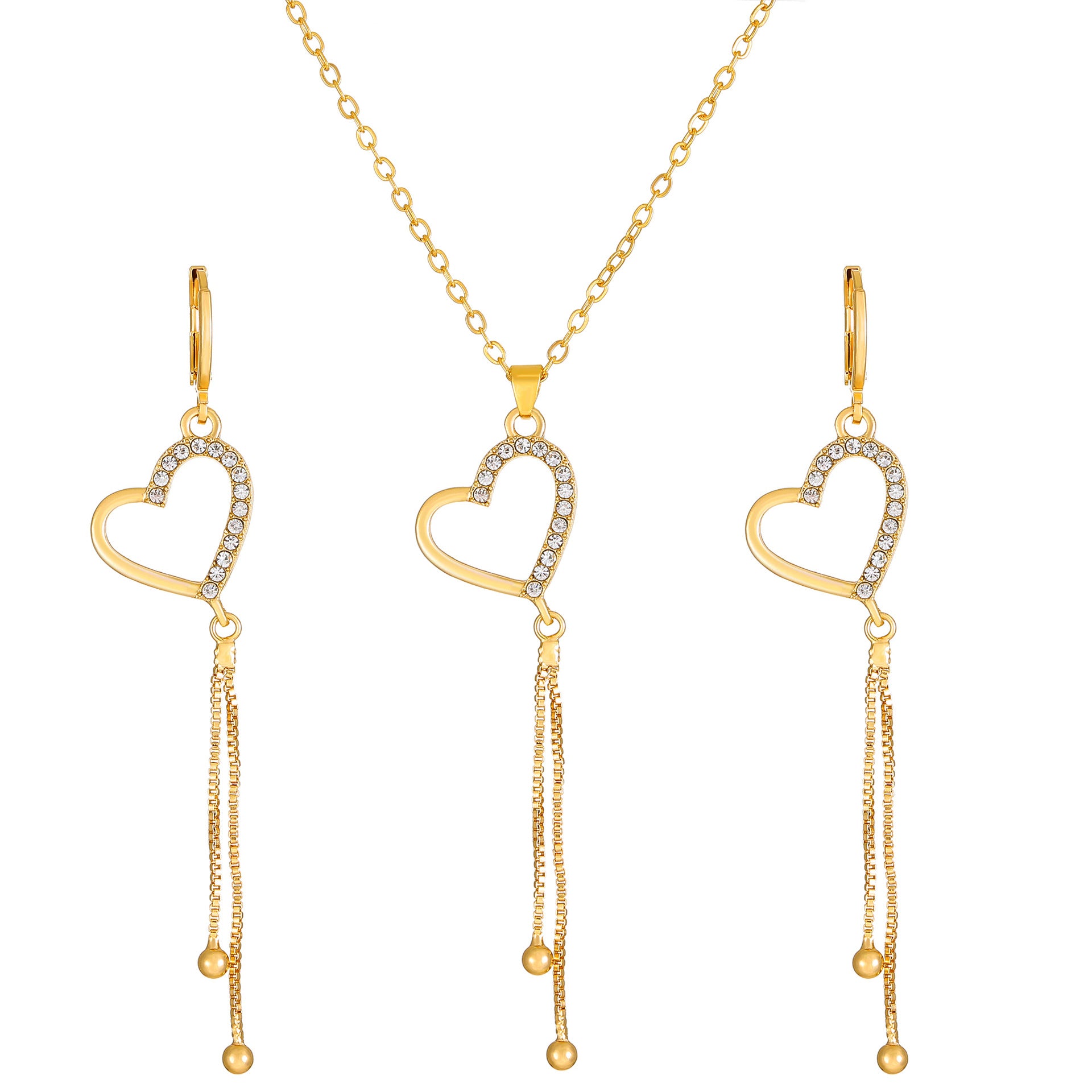 Conjunto de joyería de aretes de aleación de mariposa de diamante al por mayor