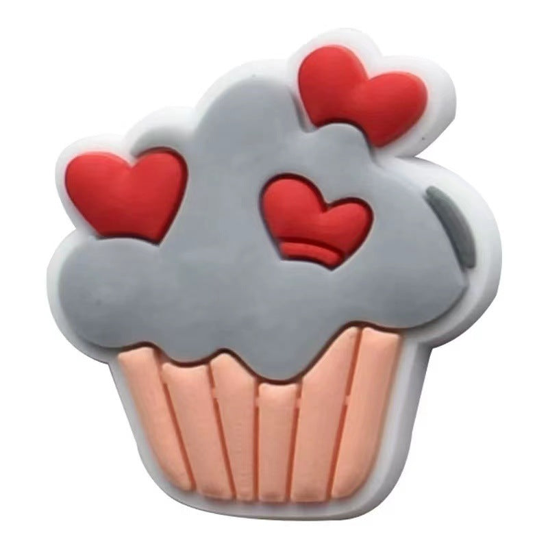 Wholesale 100PCS Cartoon Couple DIY Silicone Shoe Buckle