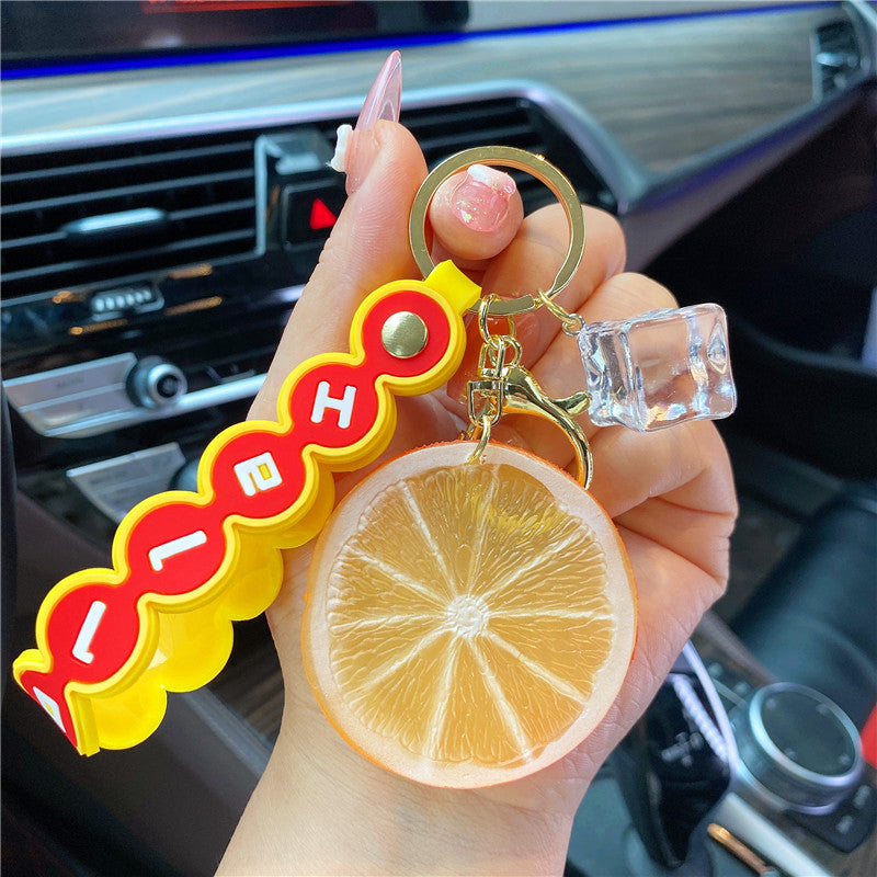 Llavero de fruta helada de PVC al por mayor