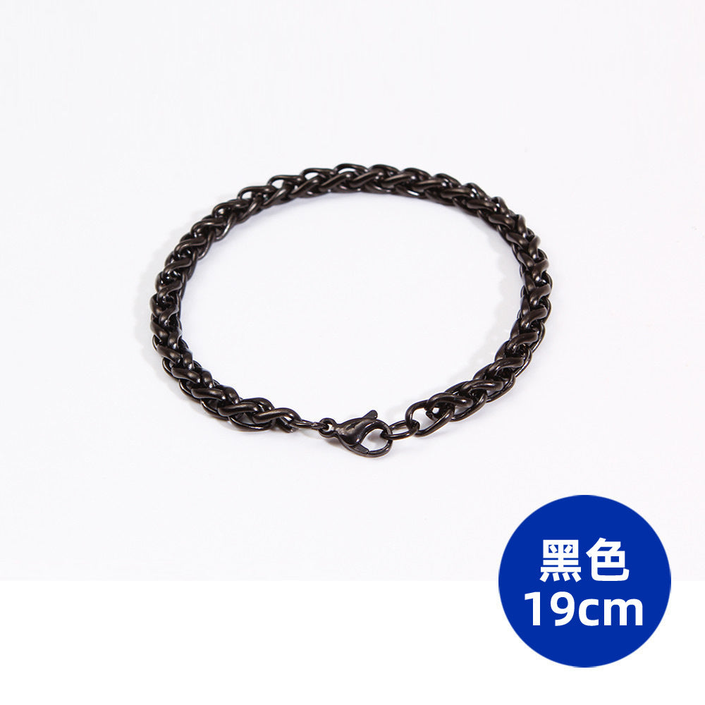 Pulsera de acero de titanio con cadena de cesta de flores de quilla al por mayor