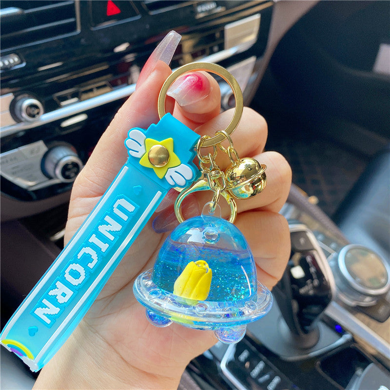 Llavero de botella flotante de tulipanes acrílicos acrílicos al por mayor