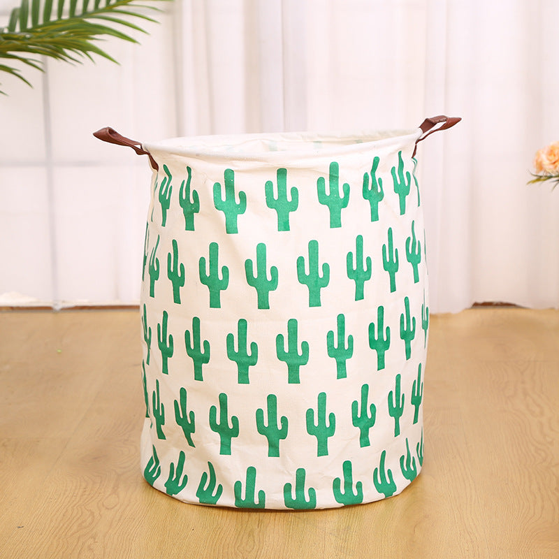 Wholesale Cotton and Linen Dirty Clothes Basket Storage Bucket