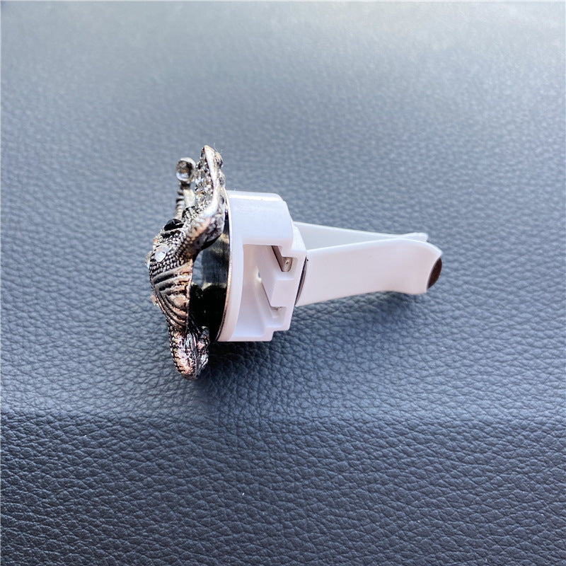 Venta al por mayor, decoración de Clip de Perfume de coche con cabeza de elefante de cristal tachonado de diamantes