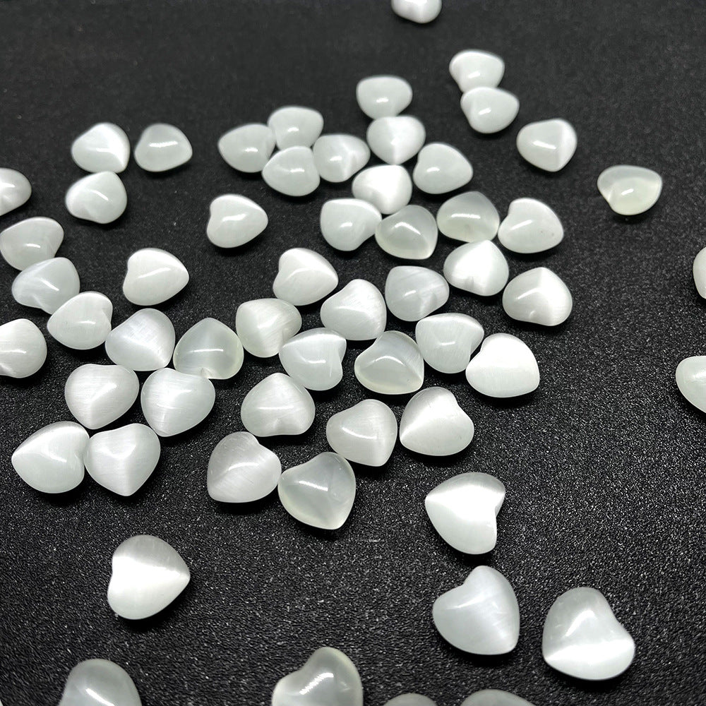 Wholesale 50PCS 15*15*9mm Small Heart Natural Stone Beads