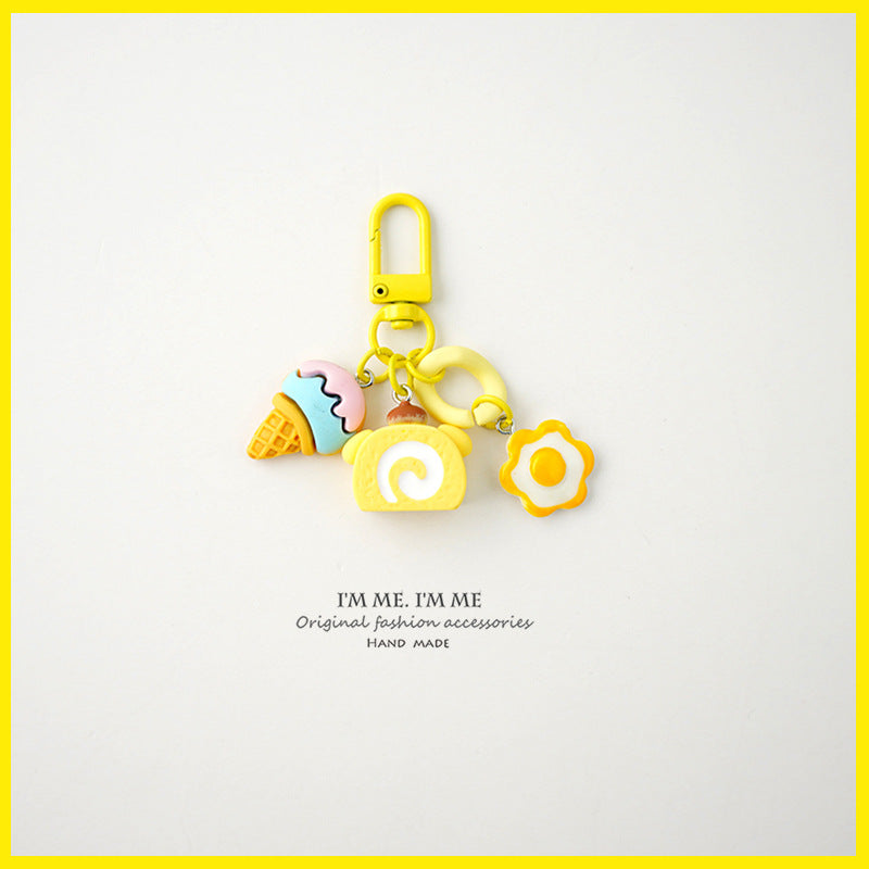 Llavero de rollo suizo de helado de resina al por mayor