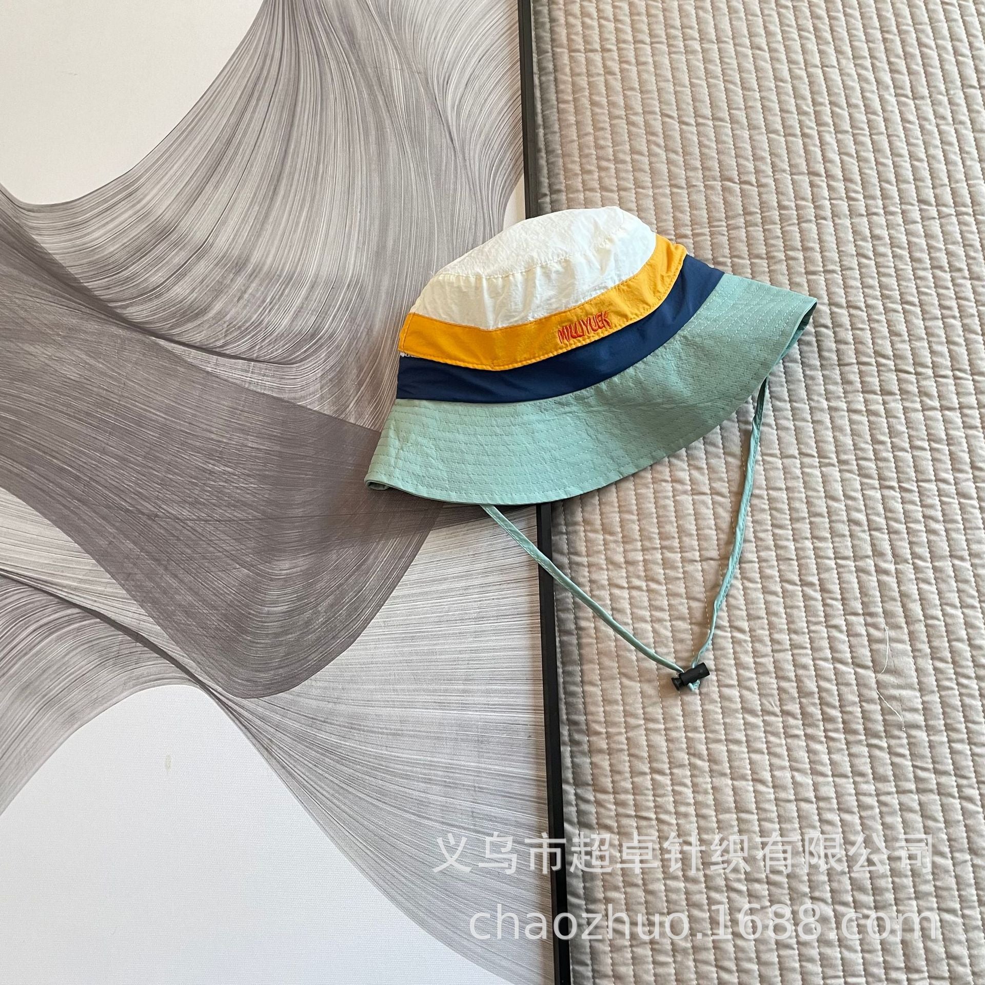 Venta al por mayor Sombrero de cubo de algodón para niños Colorblock