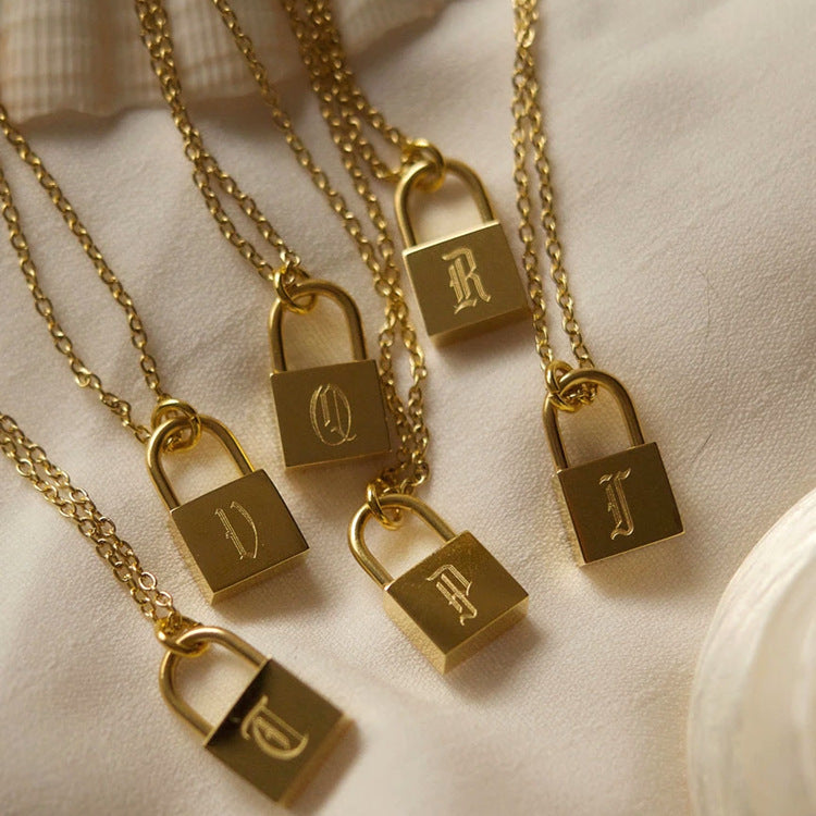 Collar de bloqueo concéntrico chapado en oro de 18k de acero inoxidable al por mayor