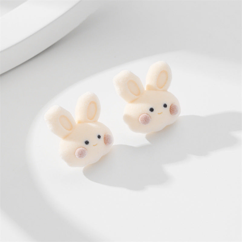 Wholesale Cute Animals Cartoon Flocking Earrings