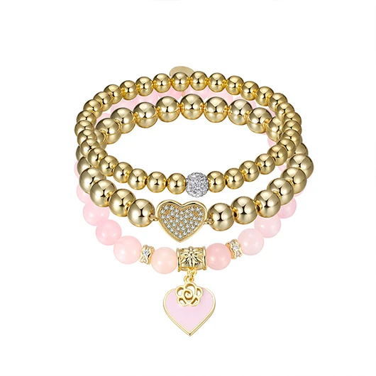 Wholesale Turquoise Heart Pendant Alloy Bracelet