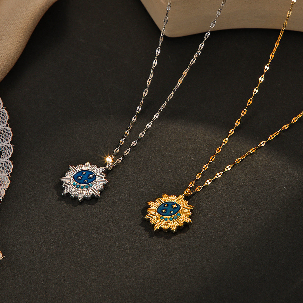 Collar de tictac de diezmador combinado mensual de Venus de acero de titanio al por mayor