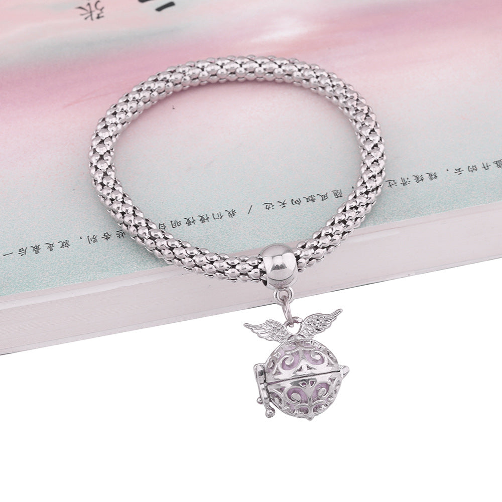 Jaula de aromaterapia al por mayor Pulsera de cobre con palomitas de maíz