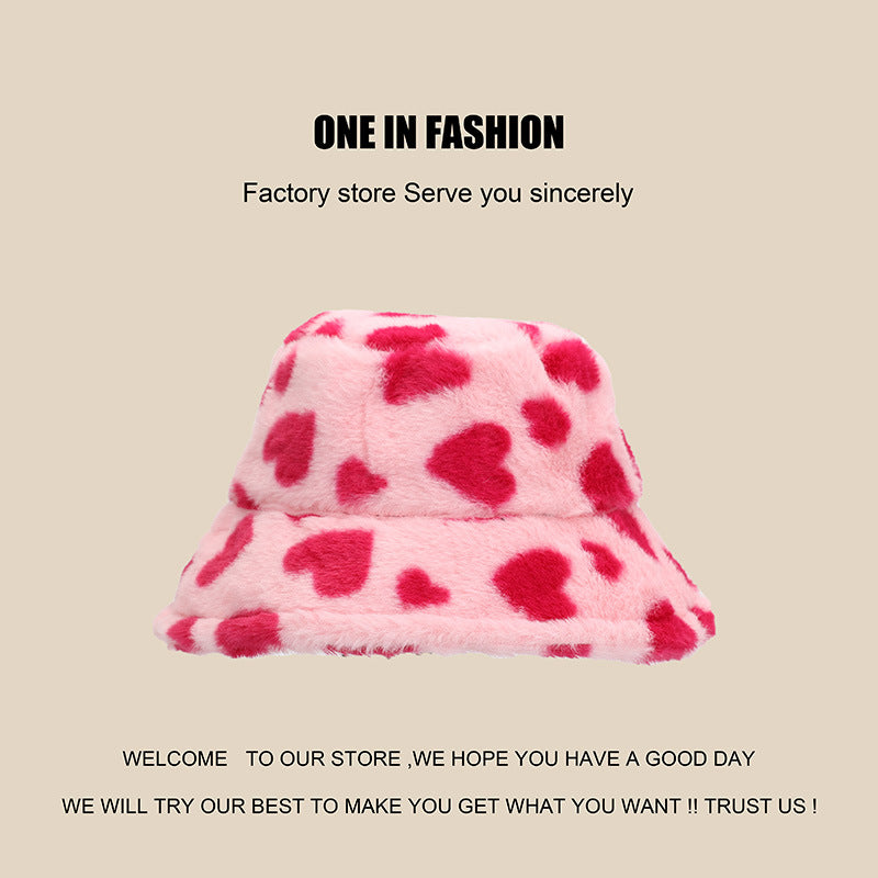 Wholesale Love Plush Bucket Hat