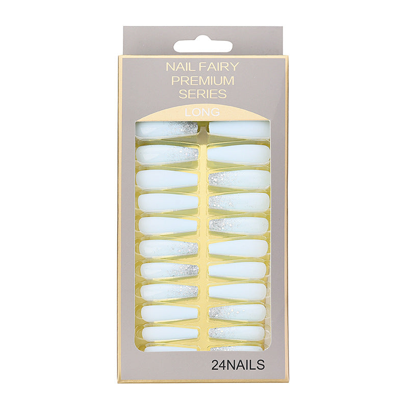 Comercio al por mayor mate mate degradado francés parche largo arte de uñas