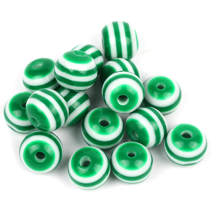 Wholesale 1000PCS Color Striped Resin Beads 6/8/10MM