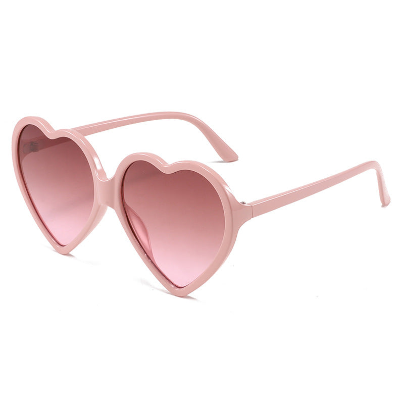 Wholesale Pink Heart Full Frame Vintage Sunglasses AC