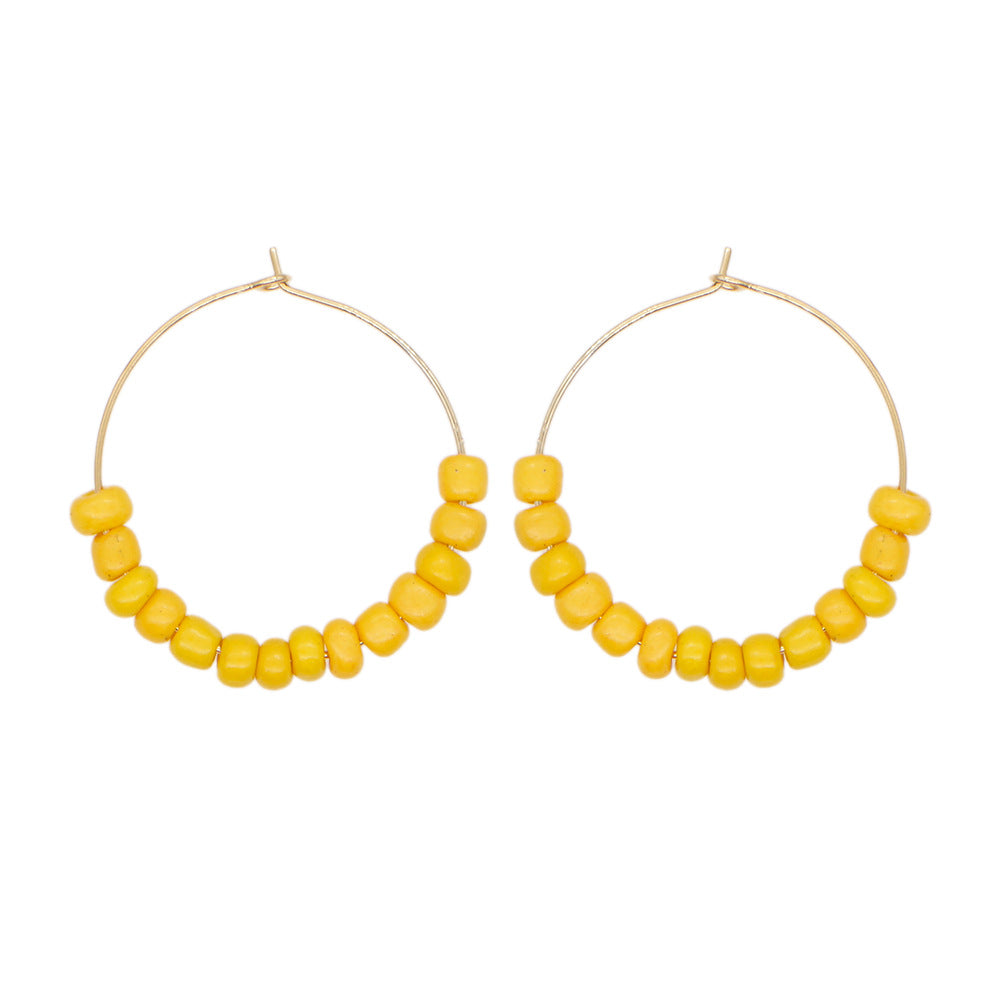 Wholesale Jewelry Ethnic Eyes Rice Beads Earrings