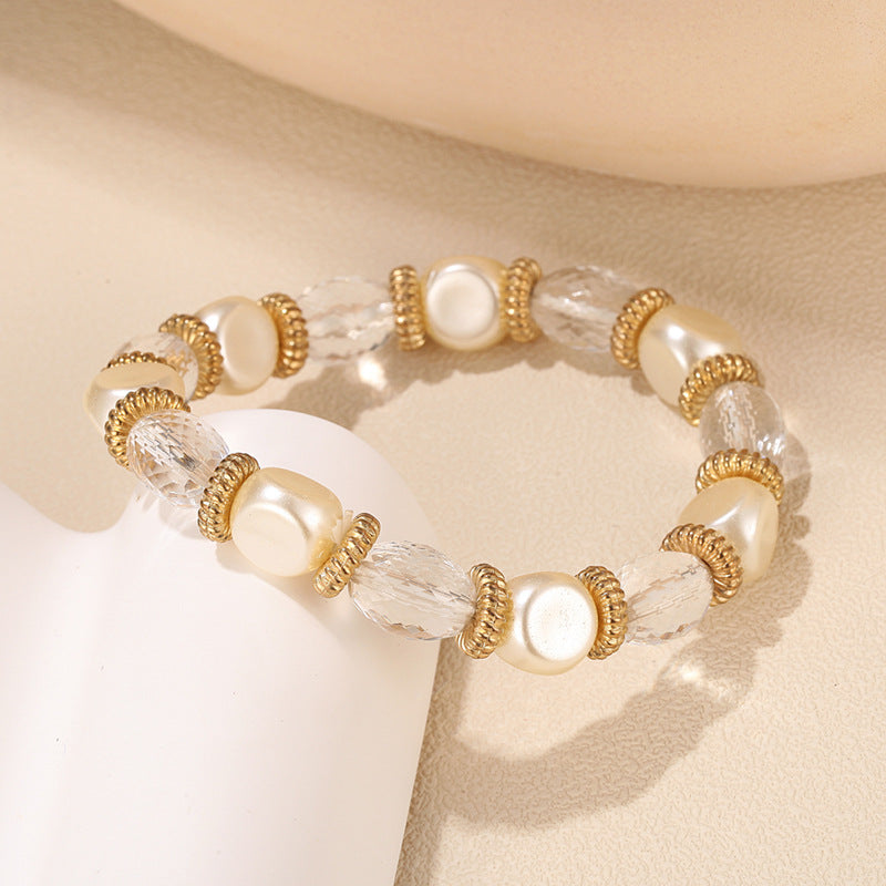 Wholesale Vintage Acrylic Beaded Alloy Bracelet