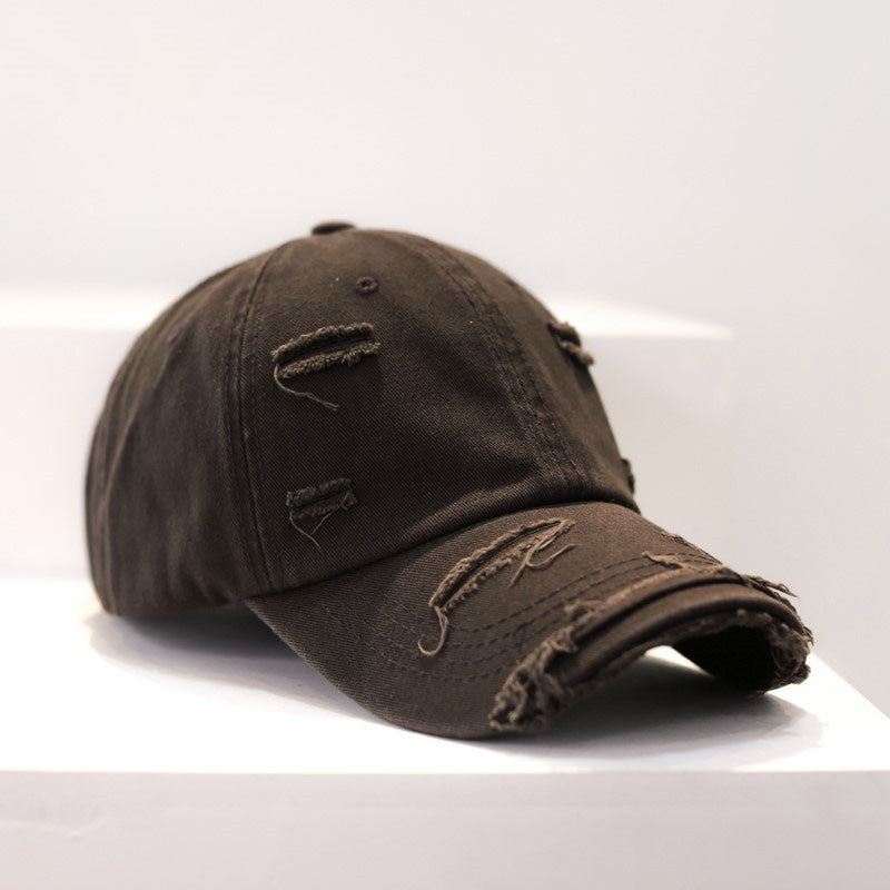 Wholesale Cotton Polyester Casual Ripped Hole Baseball Cap
