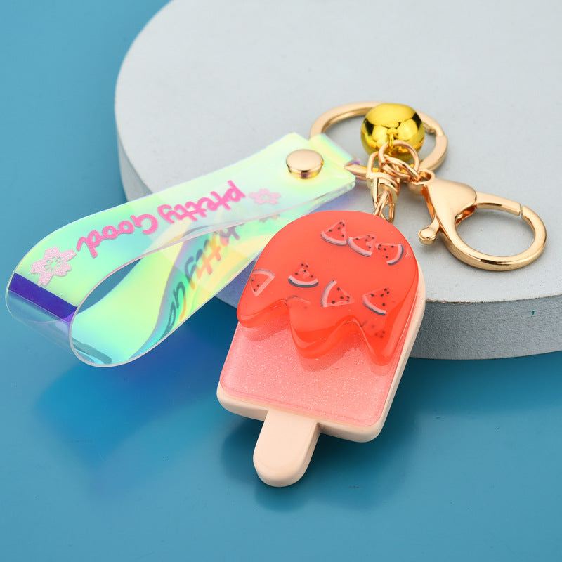 Wholesale Lighted Fruit Ice Cream Resin Keychains