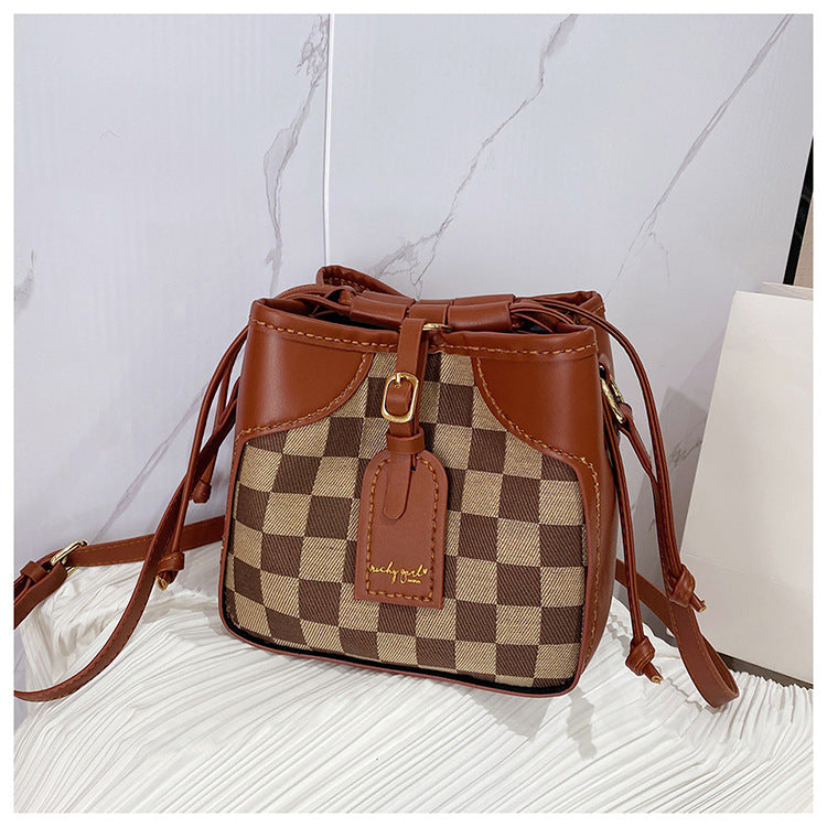 Venta al por mayor PU Tiger Bag Bucket Bag hecho a mano Diy Material Bag