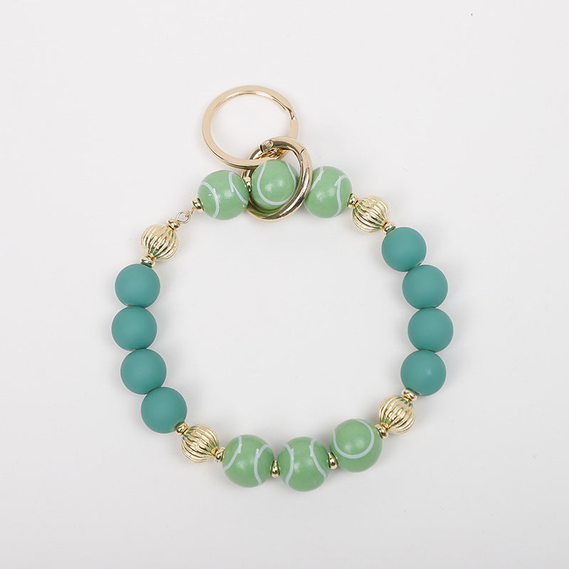 Wholesale Wooden Beaded Wrist Keychains