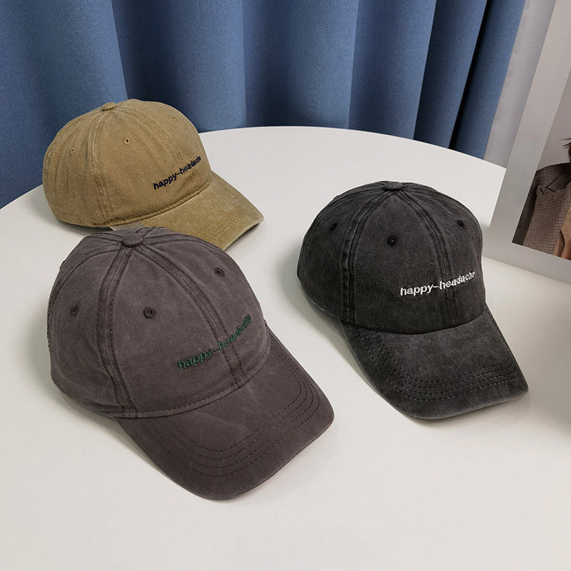 Wholesale Washed Cotton Letter Embroidery Caps