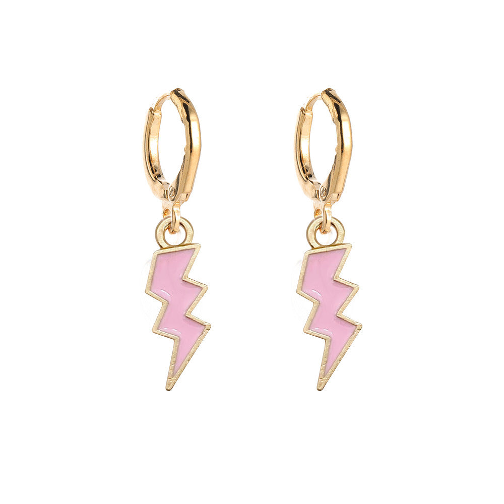 Wholesale Color Lightning Alloy Earrings