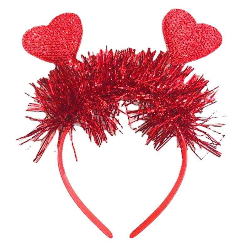 Diadema De Corazón De Lentejuelas De Tela al por mayor