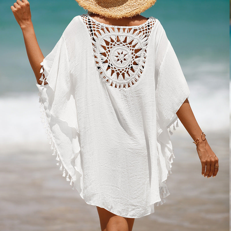 Wholesale Hook Tassel Beach Cover Up Polyester Swimwear
