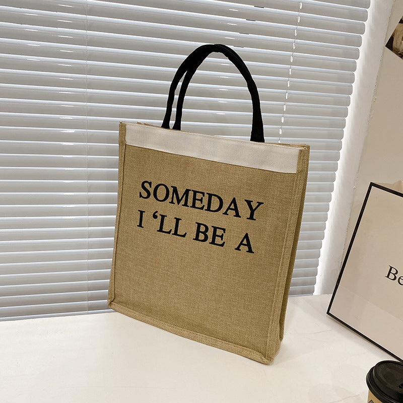 Bolsos de textura de lino de lienzo al por mayor