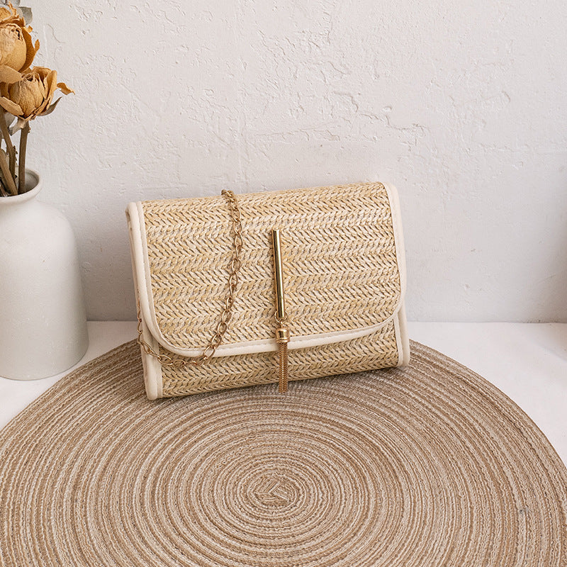 Wholesale Tassel Chain Straw Bags