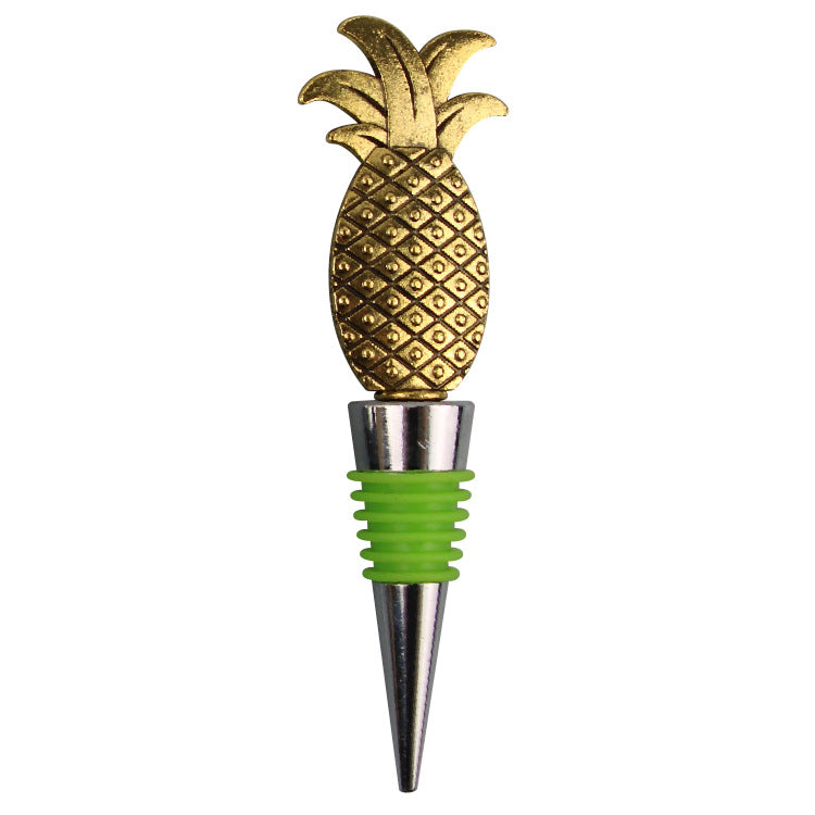 Wholesale DIY Gold Pineapple Zinc Alloy Red Wine Bottle Stoppers