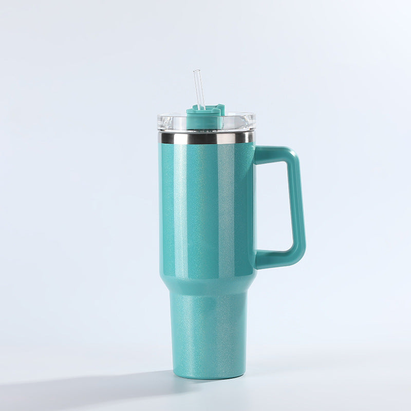 Wholesale Tumbler Stainless Steel 40oz Rainbow Paint Handle Cup Car Cup Ice Bullies Cup