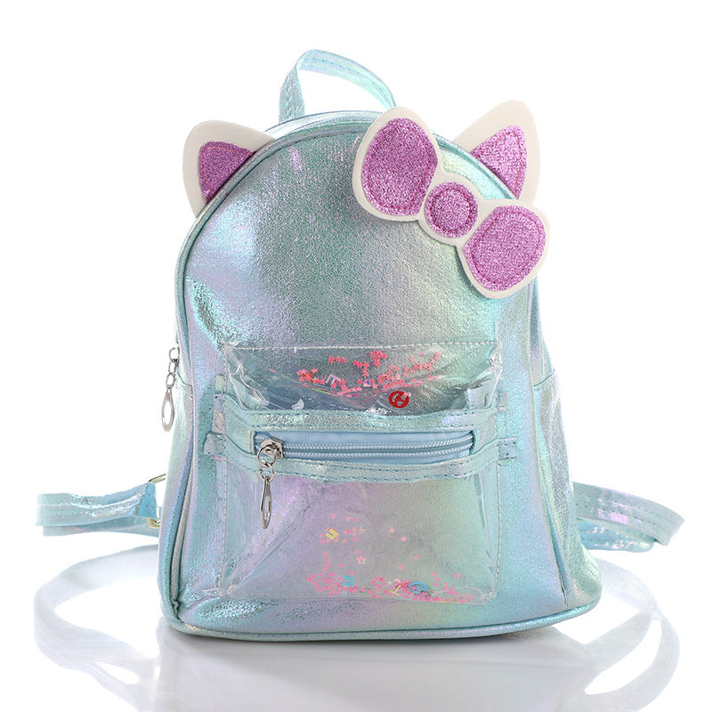 Venta al por mayor PU Bowknot Niños Mochila