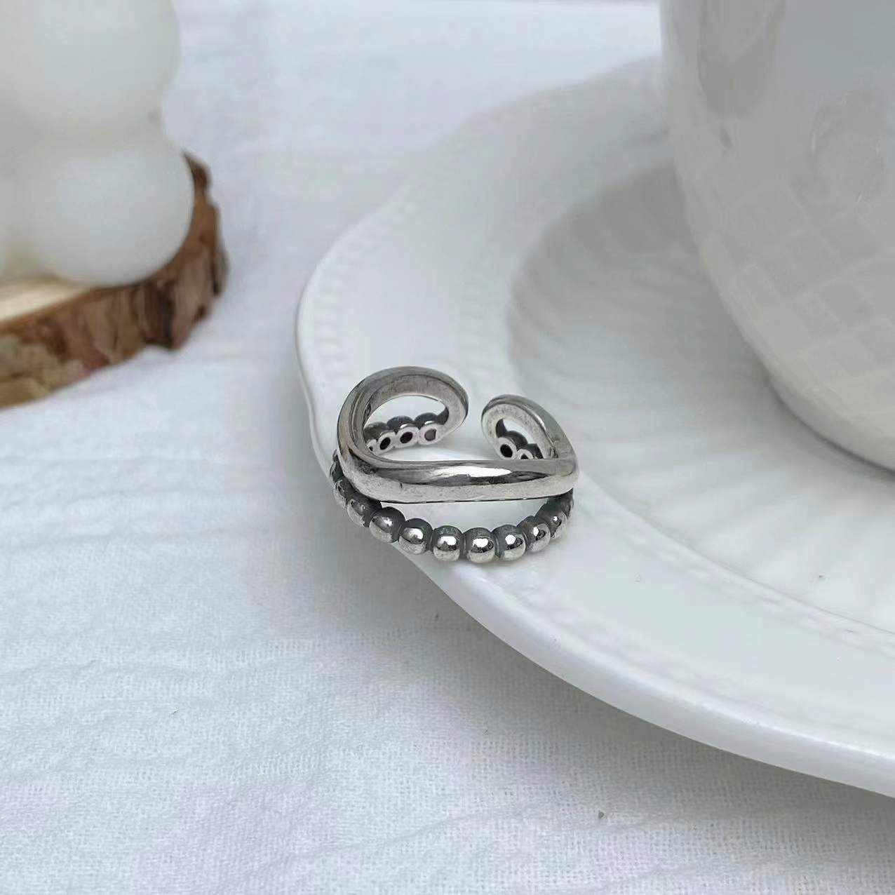 Wholesale Alloy Star Live Mouth Adjustable Ring