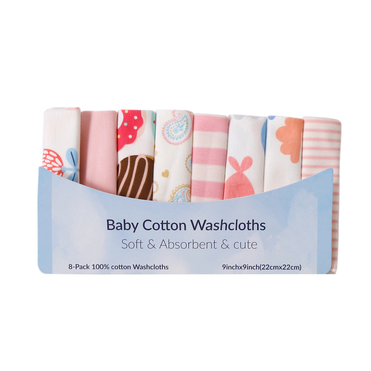 Wholesale Baby Cotton Squares 8 Pack Baby Supplies