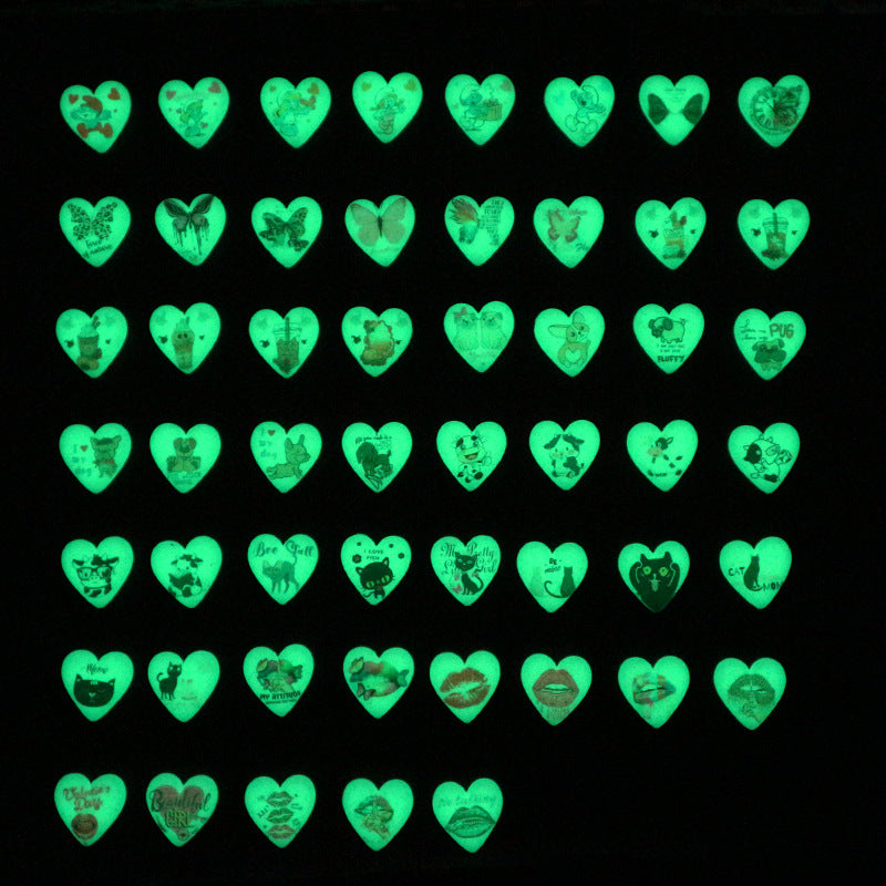 Wholesale Silicone Heart Shape Luminous Beads