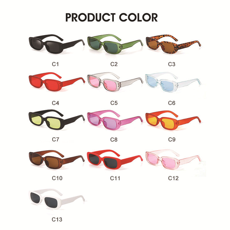 Wholesale PC Ladies Retro Small Frame Square Color Changing Sunglasses