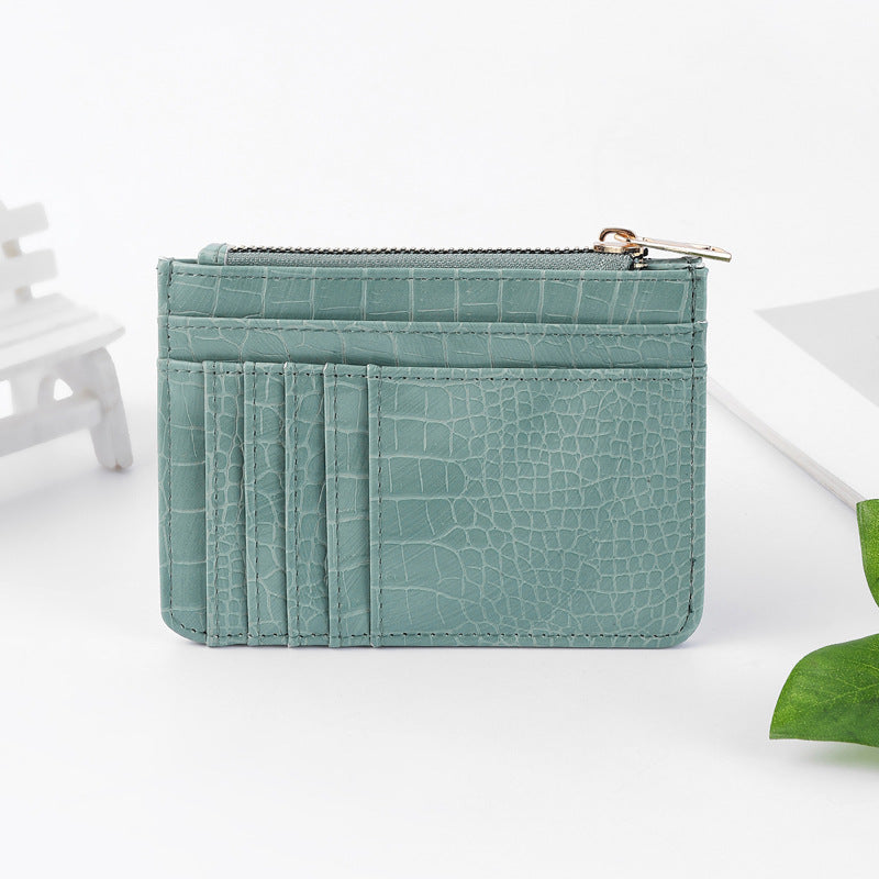 Titular de la tarjeta de patrón de piedra de PU al por mayor