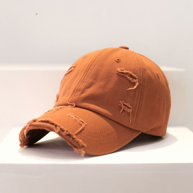 Wholesale Cotton Polyester Casual Ripped Hole Baseball Cap