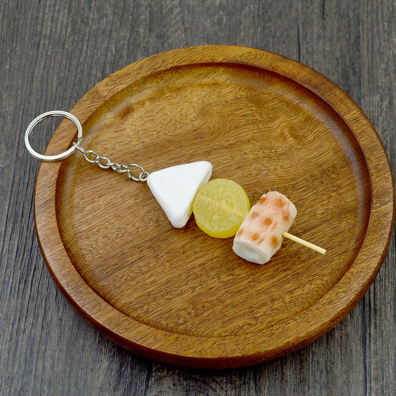 Venta al por mayor Llavero creativo de comida de imitación de silicona