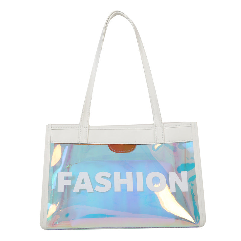 Wholesale PVC Transparent Laser Beach Bags