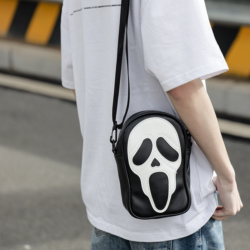 Wholesale PU Ghost Skull Messenger Shoulder Bag