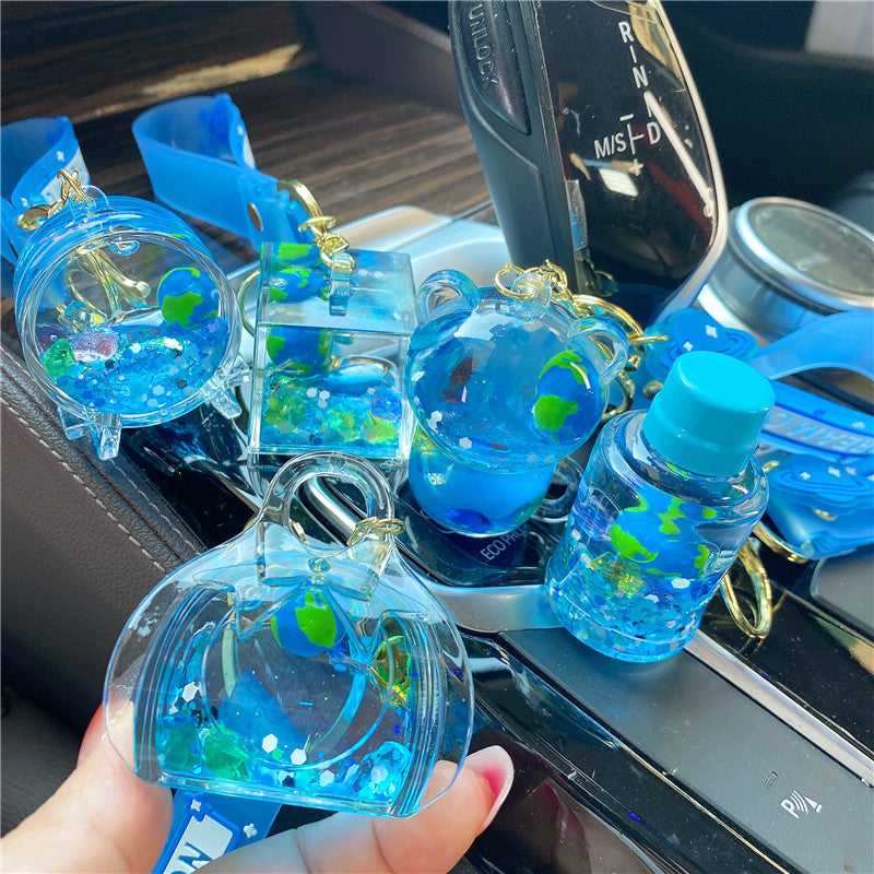 Luminoso acrílico al por mayor en aceite Earth Botella de botella flotante