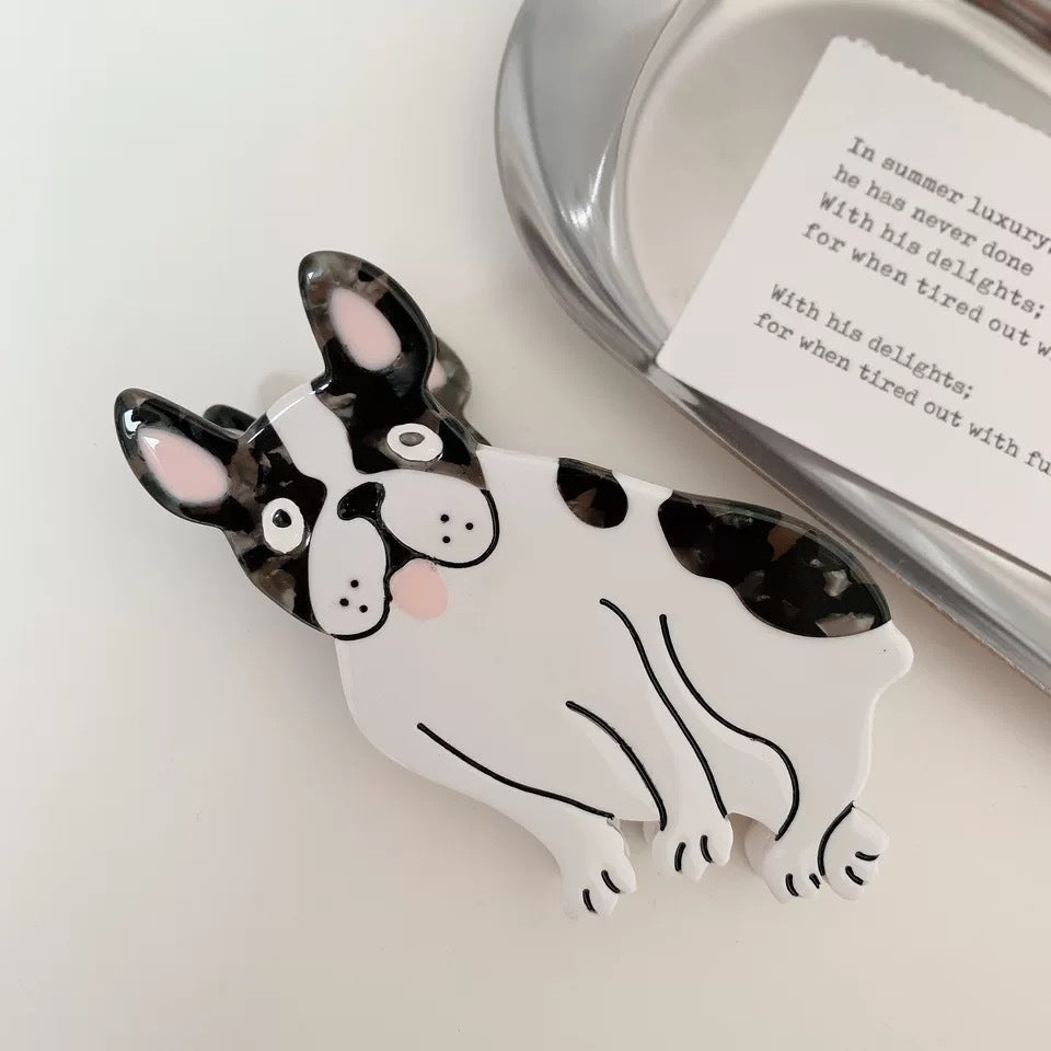 Wholesale Puppy Animals Acetate Hair Clips