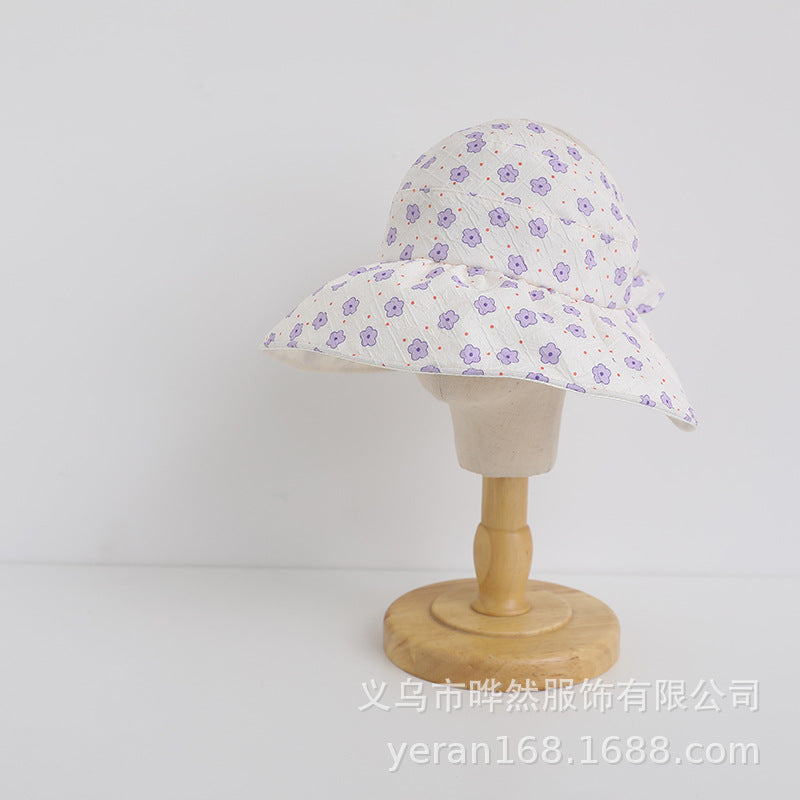 Wholesale Cotton Children's Large Brim Empty Top Hat