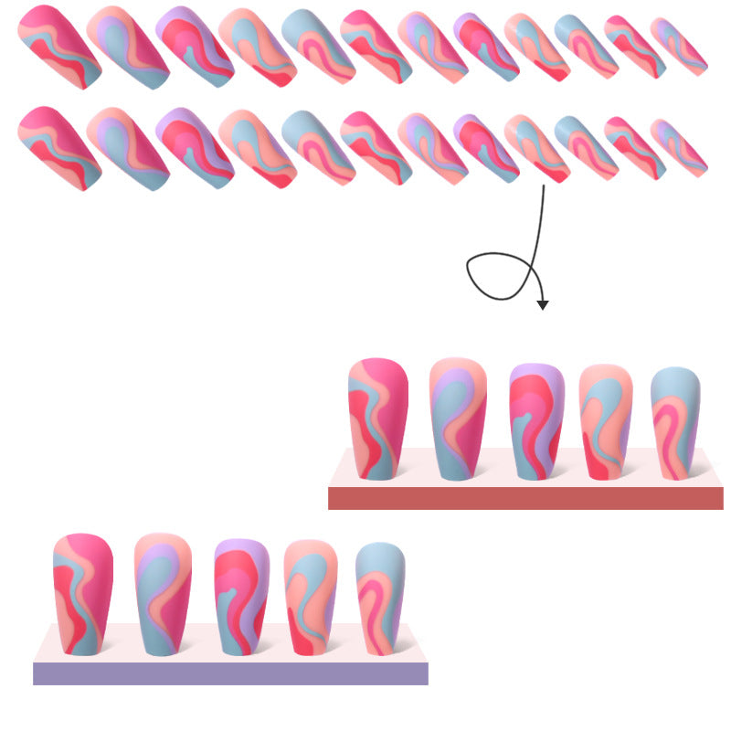 Chips de arte de uñas de rayas de color de plástico al por mayor